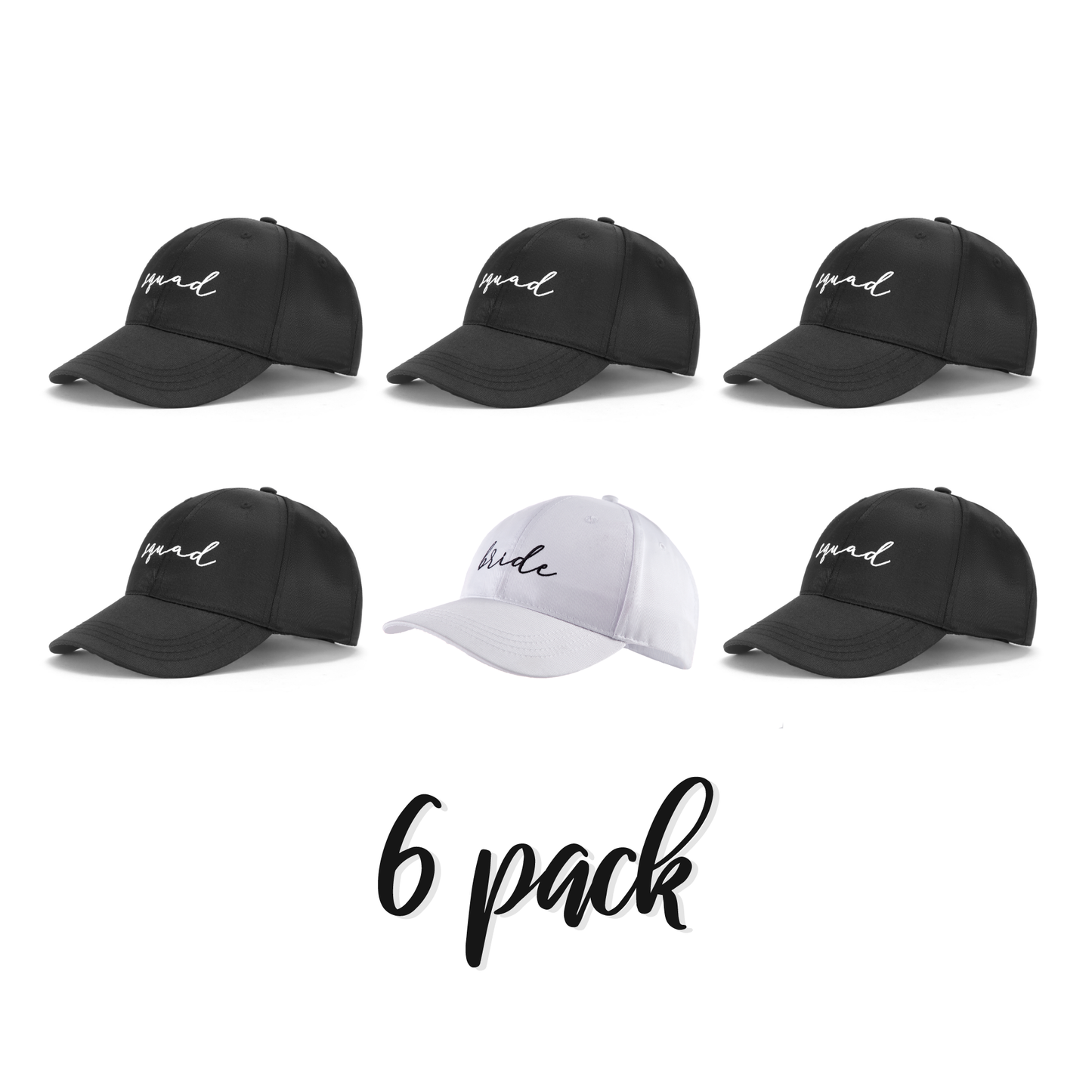 Bride Tribe Squad Bridesmaid Baseball Hats