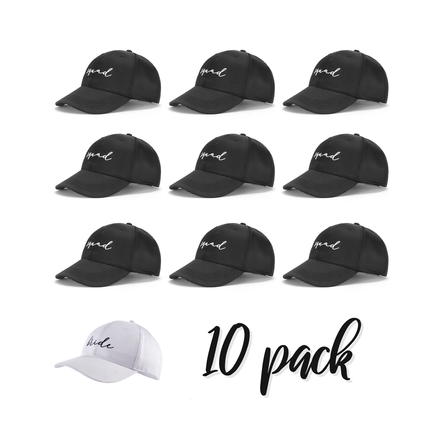 Bride Tribe Squad Bridesmaid Baseball Hats