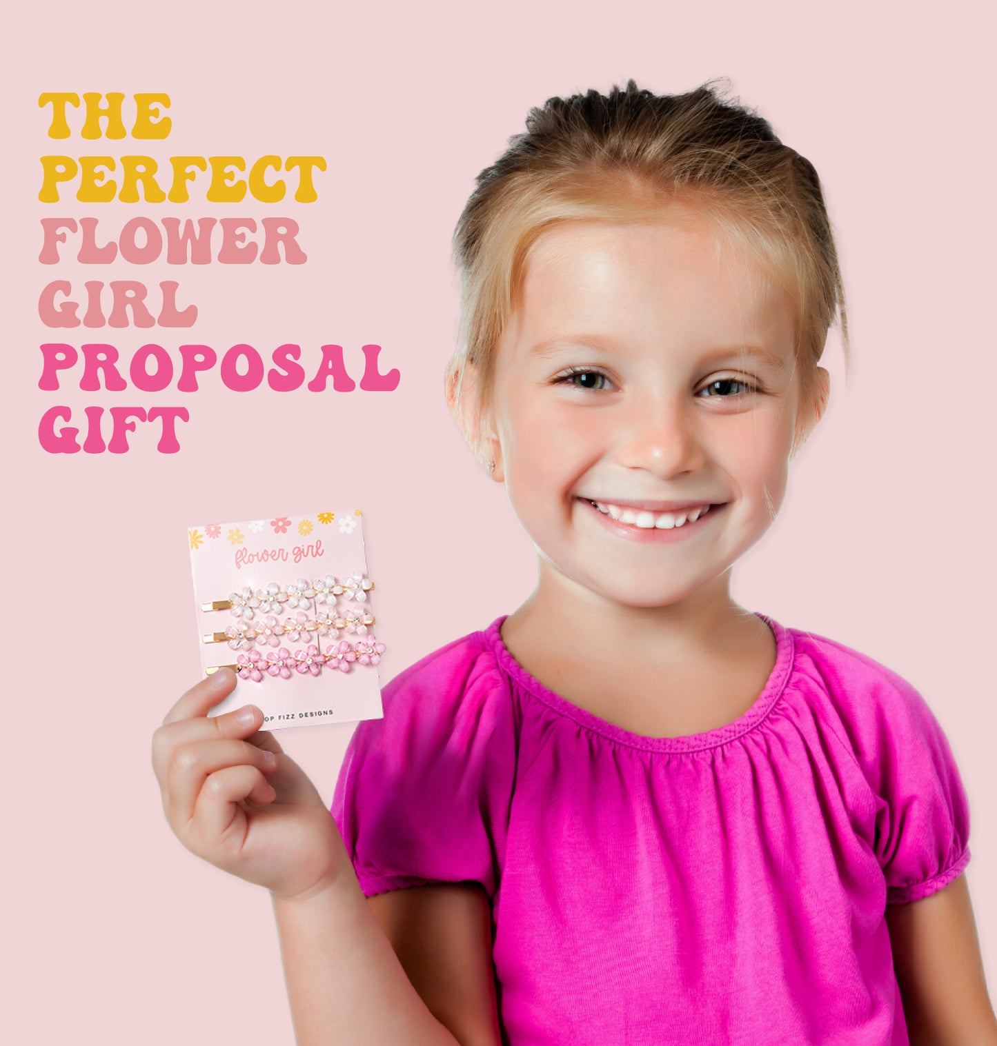 Flower Girl Flower Hair Clips Pack of 2