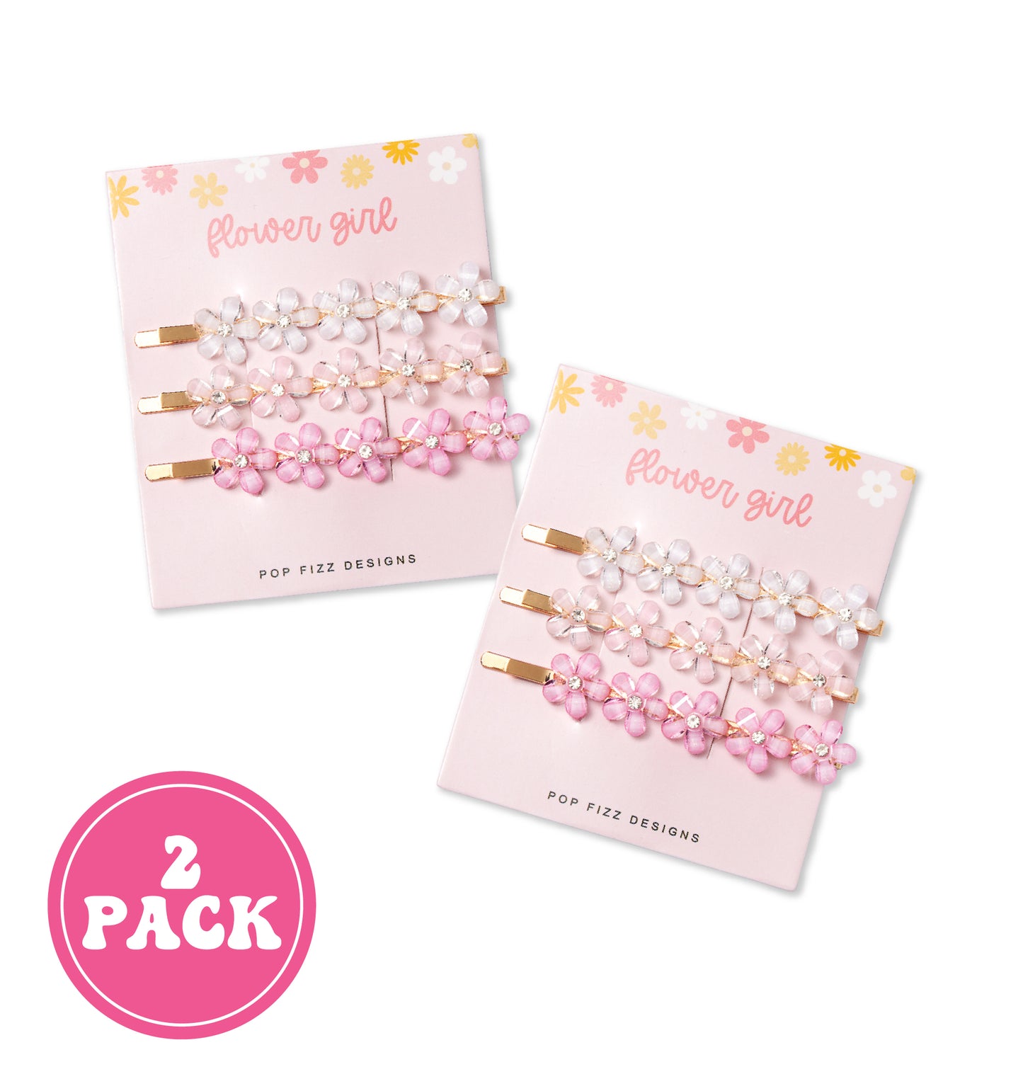 Flower Girl Flower Hair Clips Pack of 2