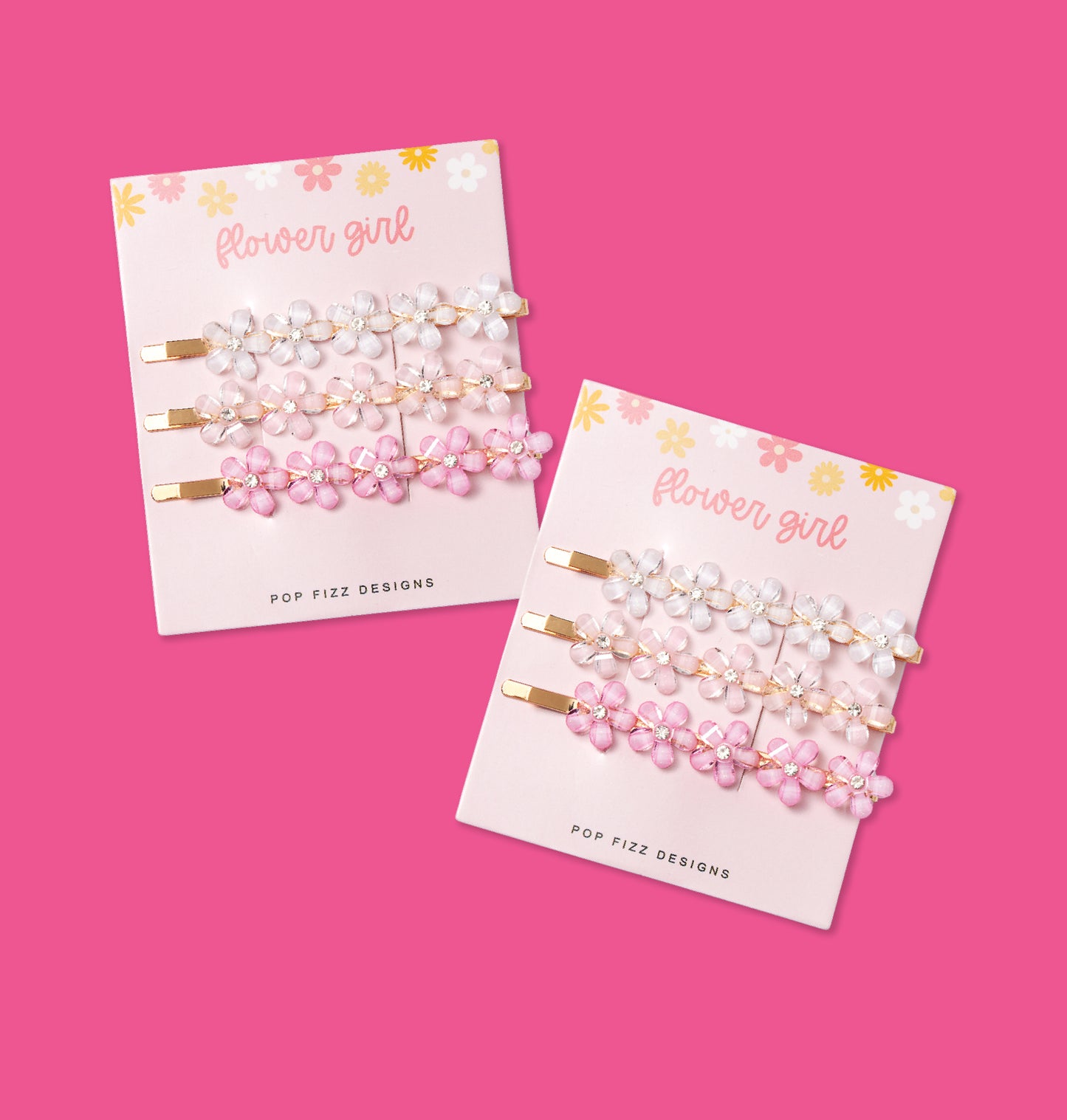 Flower Girl Flower Hair Clips Pack of 2