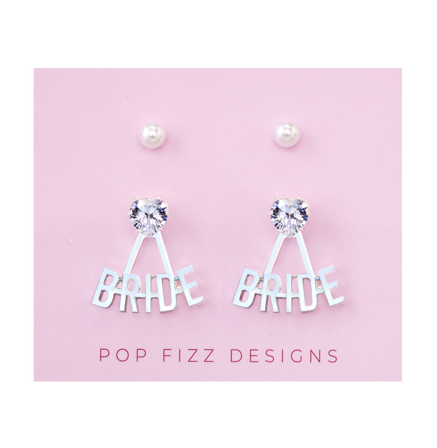 Bride and Wifey Earrings Set – Bachelorette Party Accessories