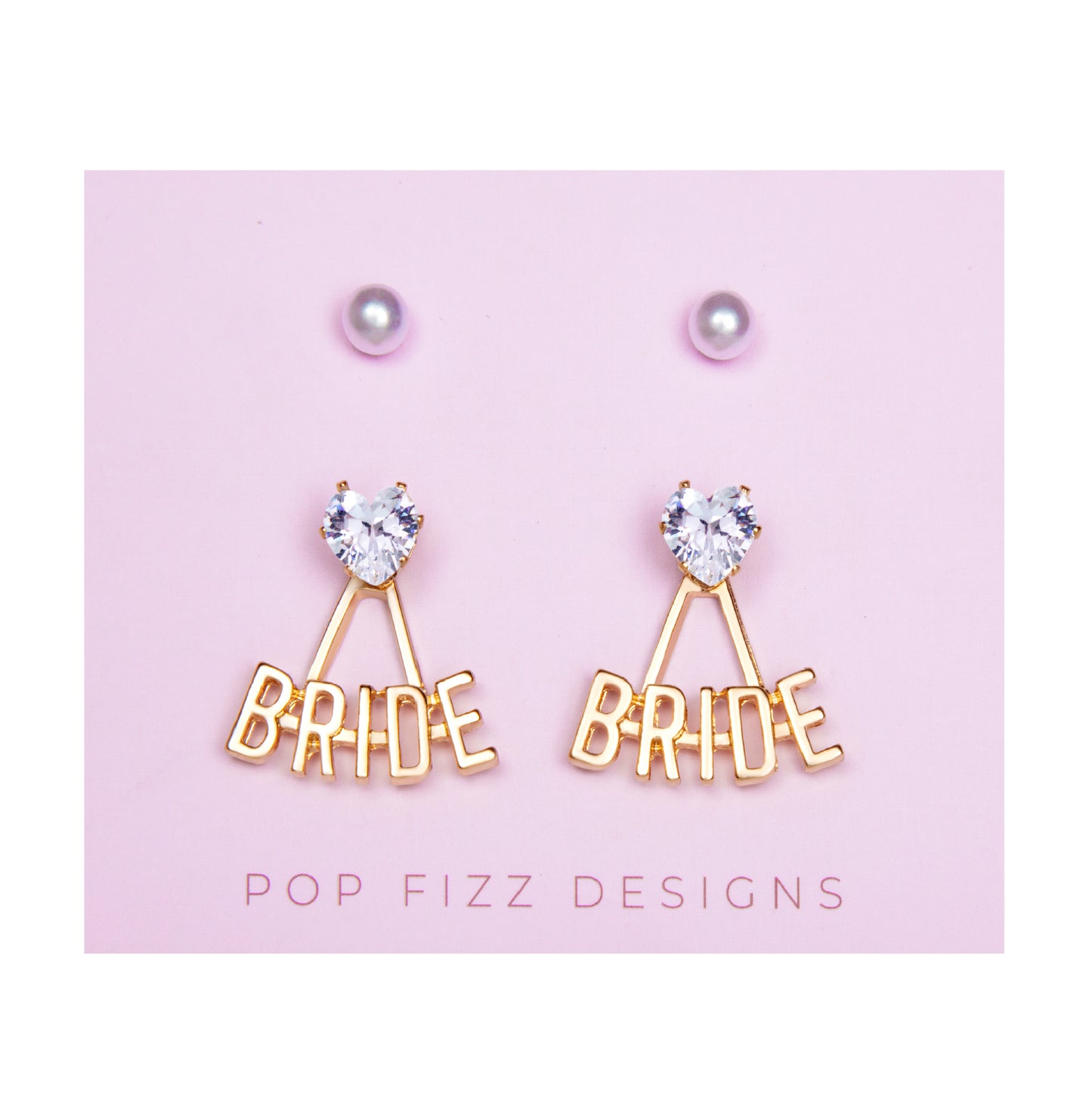 Bride and Wifey Earrings Set – Bachelorette Party Accessories