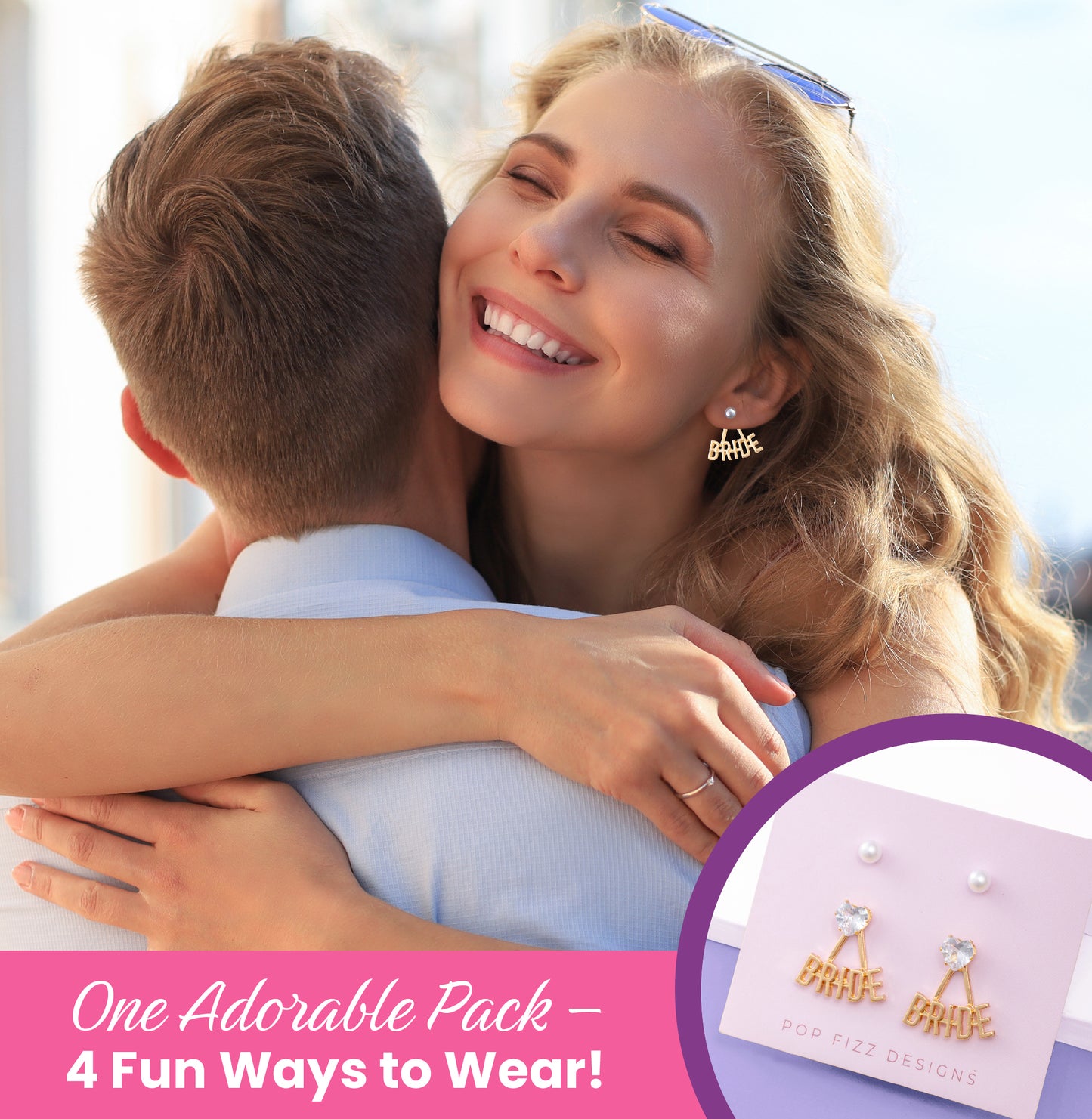 Bride and Wifey Earrings Set – Bachelorette Party Accessories