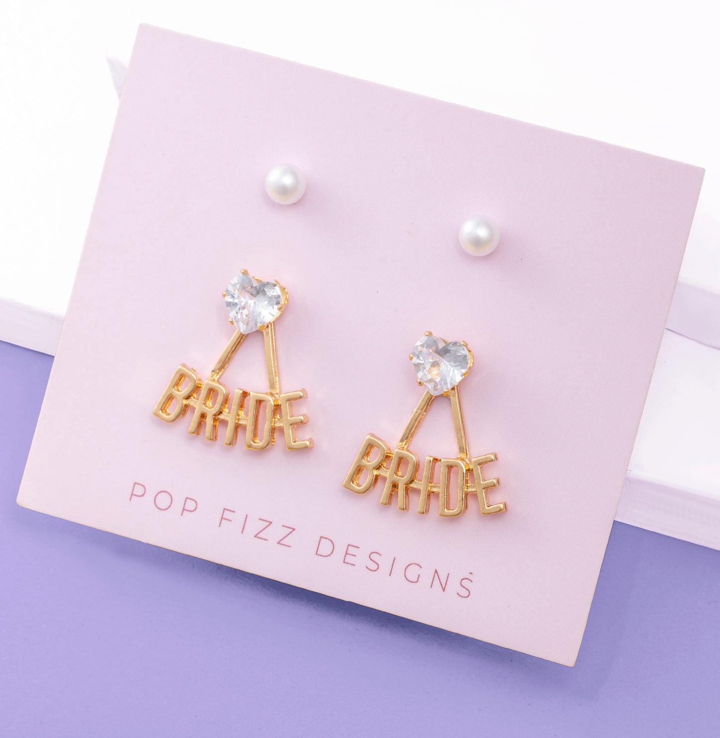 Bride and Wifey Earrings Set – Bachelorette Party Accessories