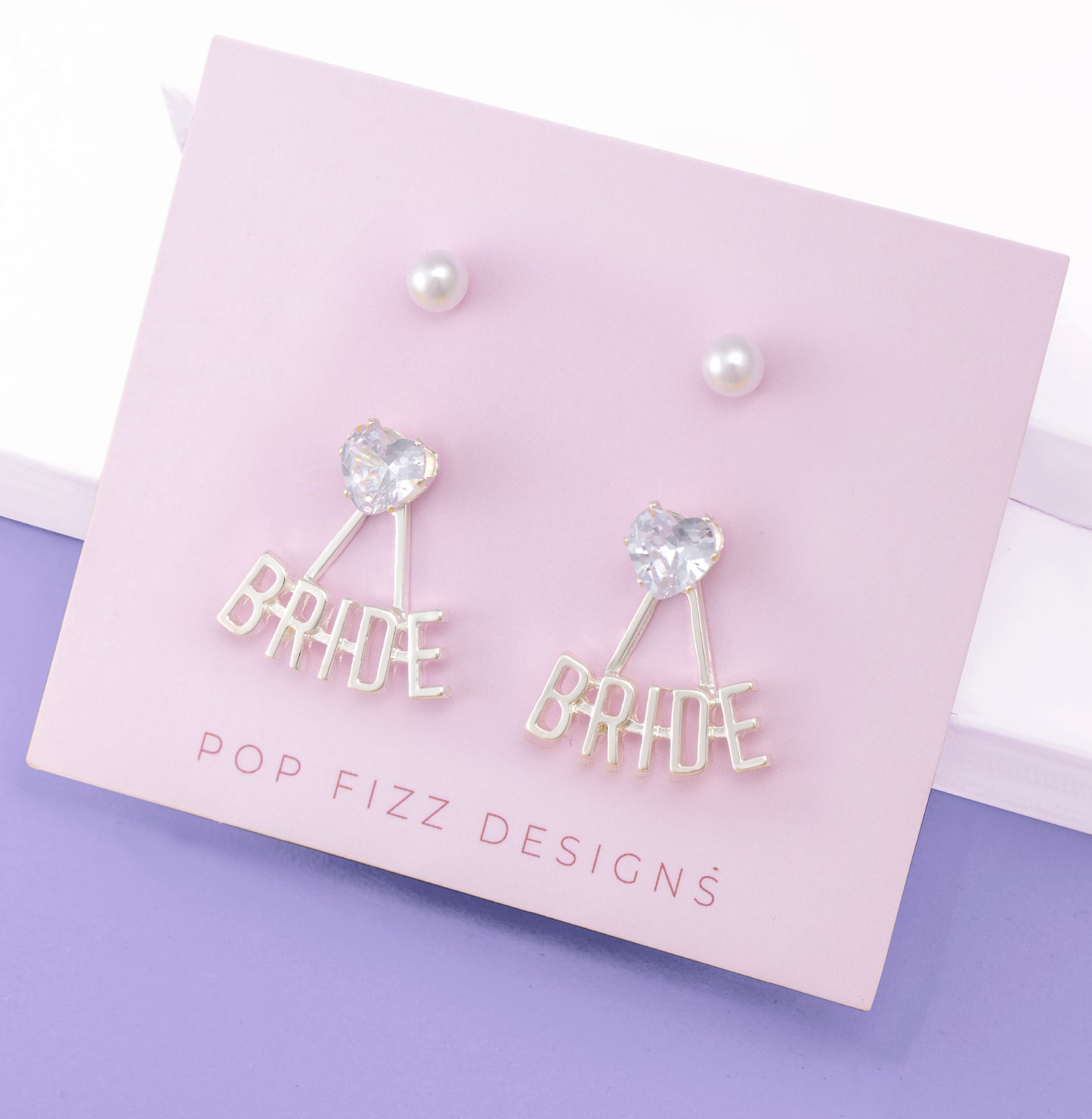 Bride and Wifey Earrings Set – Bachelorette Party Accessories