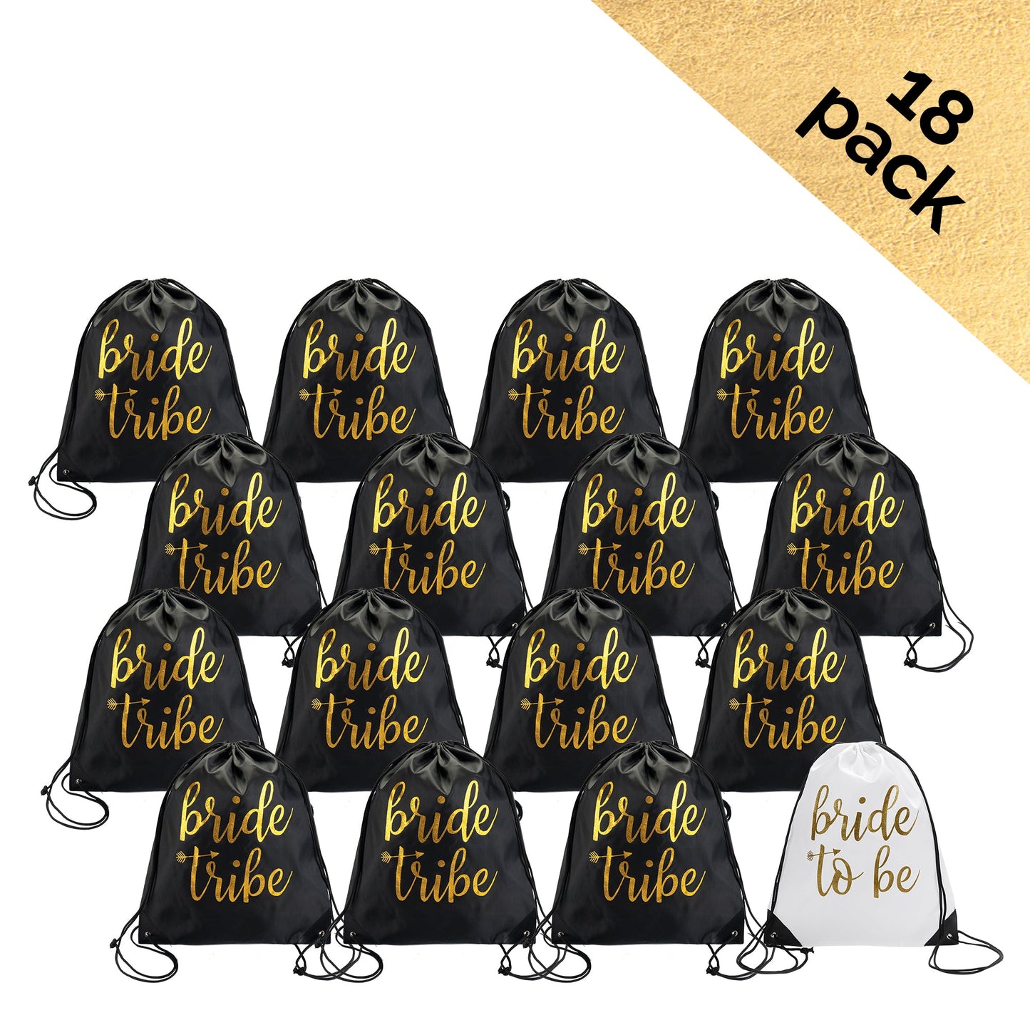 Bachelorette Bag Set- Bride and Bride Tribe Drawstring bags