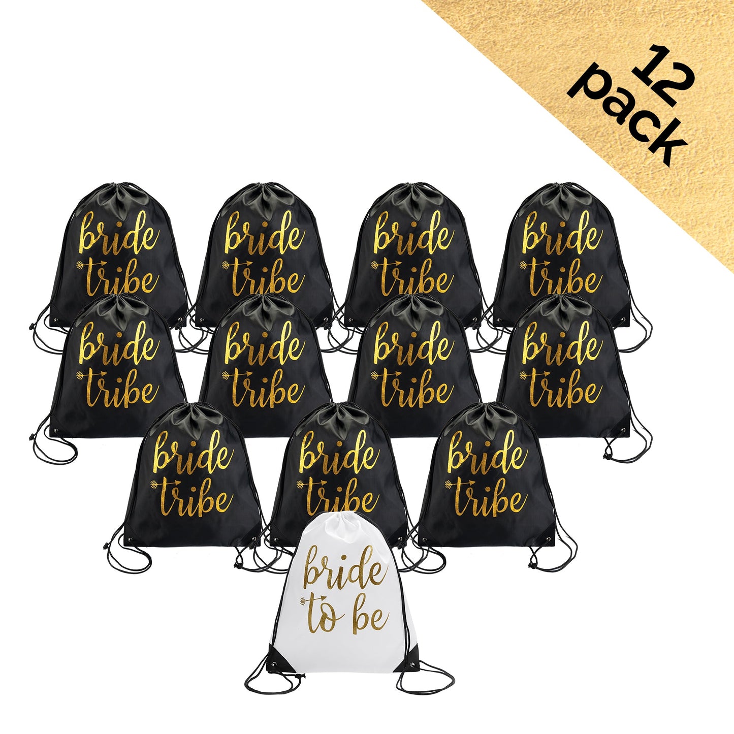 Bachelorette Bag Set- Bride and Bride Tribe Drawstring bags