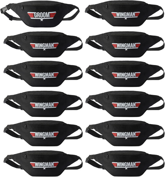 Pop Fizz Designs Bachelor Fanny Packs | Groom and Wingman Fanny Packs