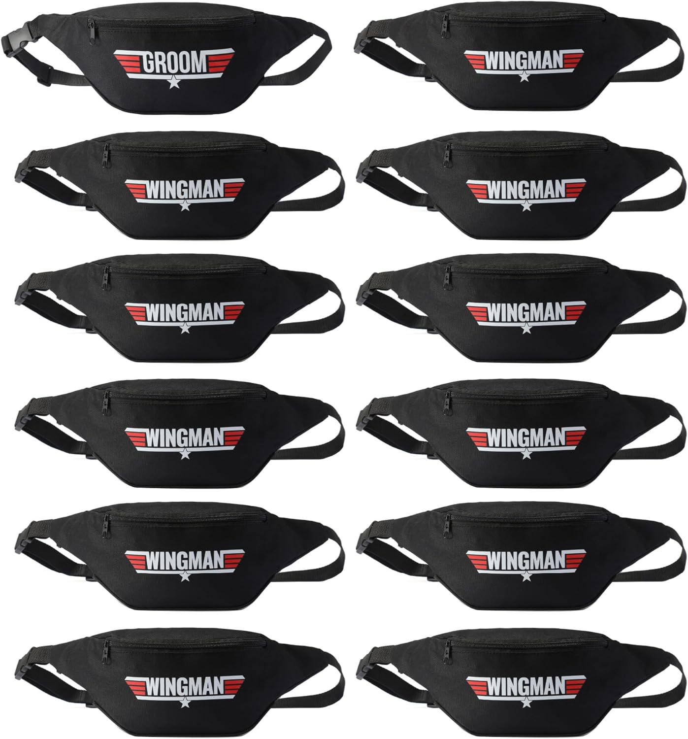 Pop Fizz Designs Bachelor Fanny Packs | Groom and Wingman Fanny Packs