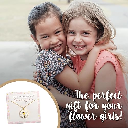 Flower Girl Daisy Locket Necklace | Flower Girl Gifts from Bride