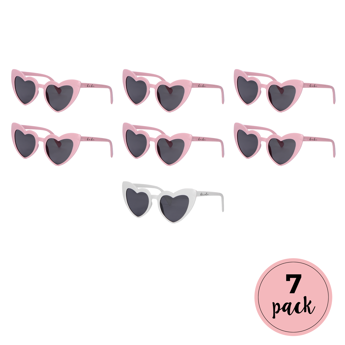 Bachelorette Party Retro Heart Sunglasses