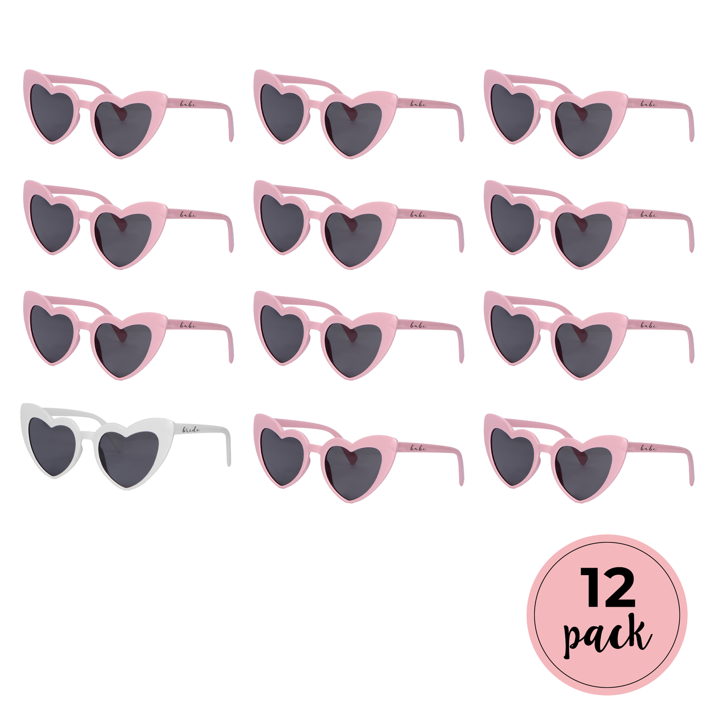 Bachelorette Party Retro Heart Sunglasses
