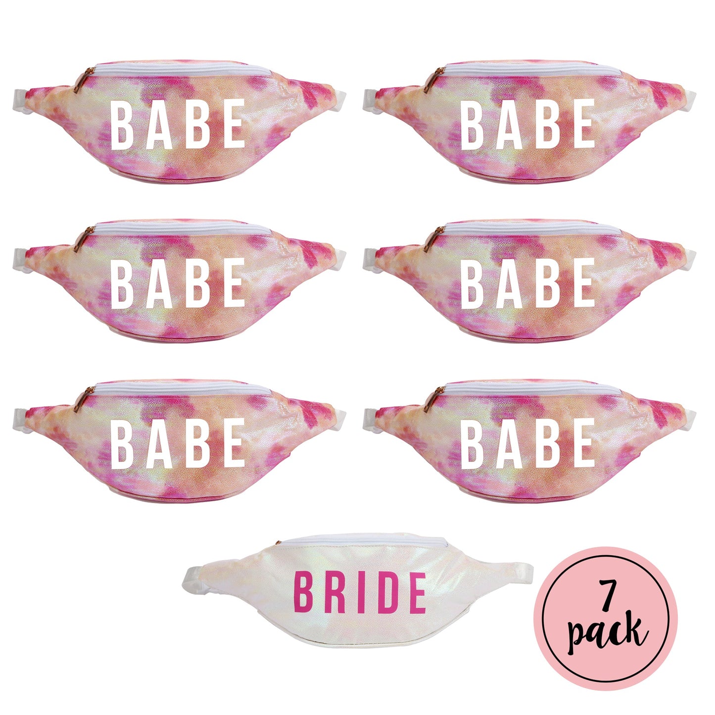 Bride's Babe Tie Dye Bachelorette Fanny Packs