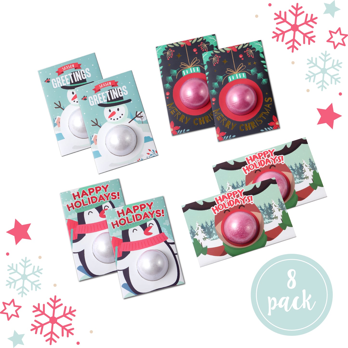 Christmas Bath Bomb Greeting Cards