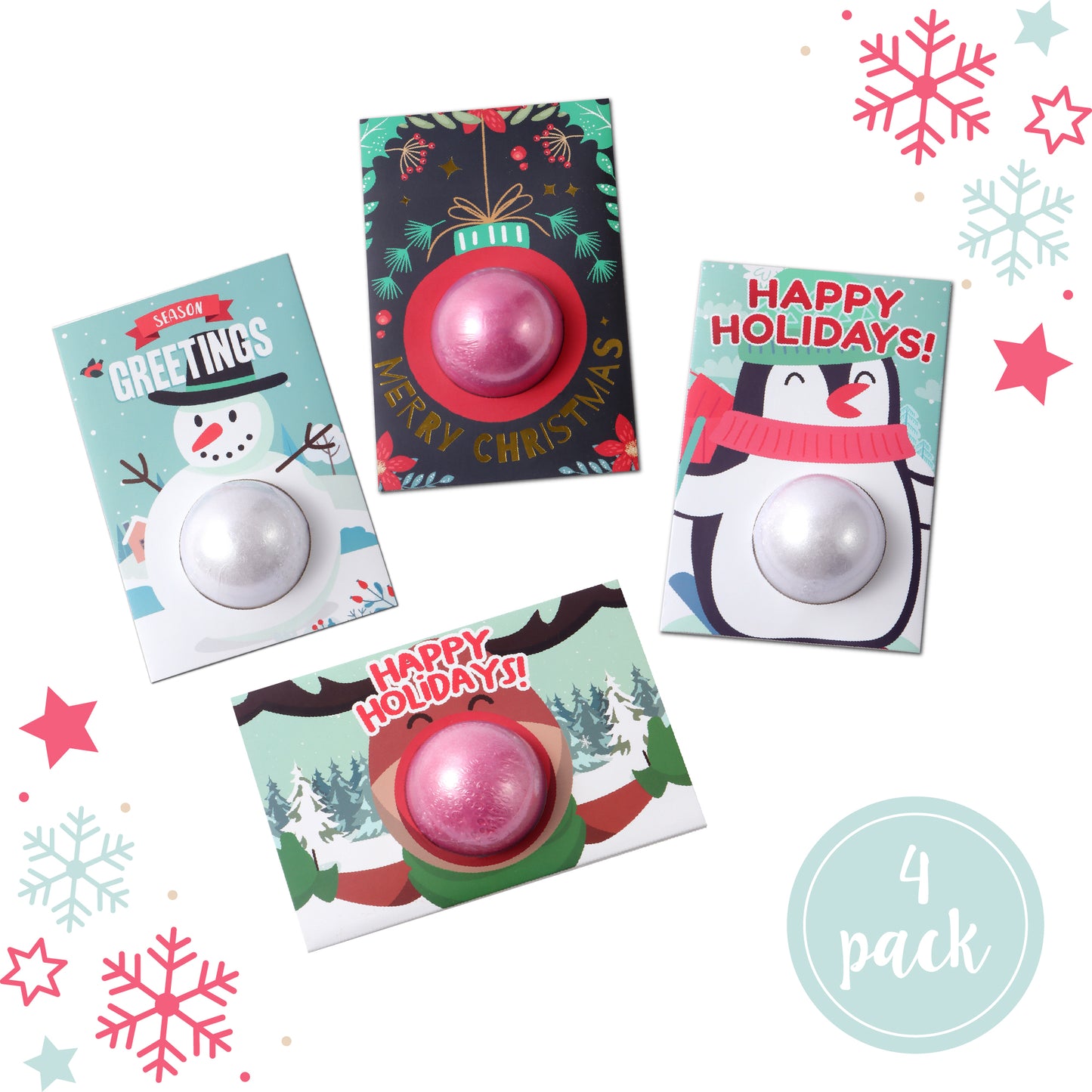 Christmas Bath Bomb Greeting Cards