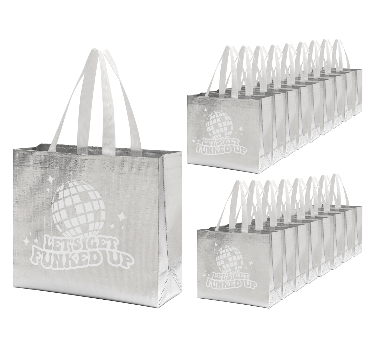 Let’s Get Funked Up Non-Woven Disco Tote Gift Bags
