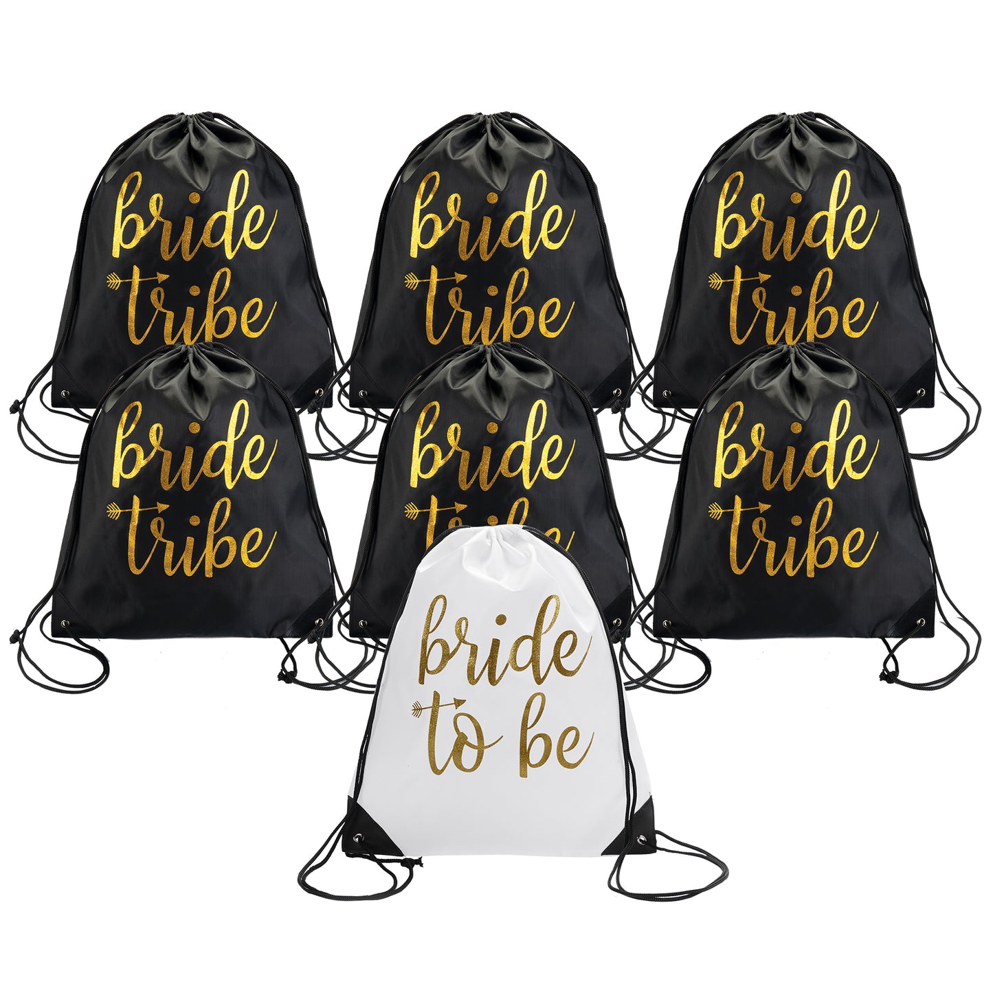 Bachelorette Bag Set- Bride and Bride Tribe Drawstring bags
