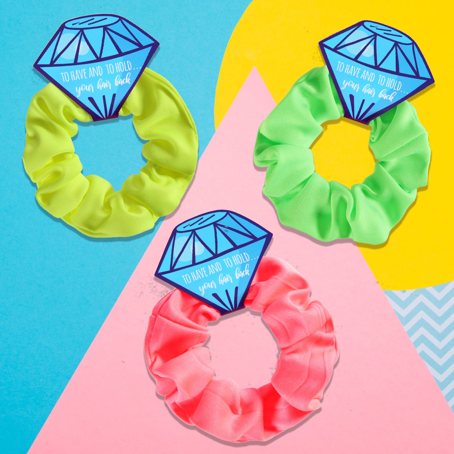 80s and 90s Neon Bridesmaid Scrunchies