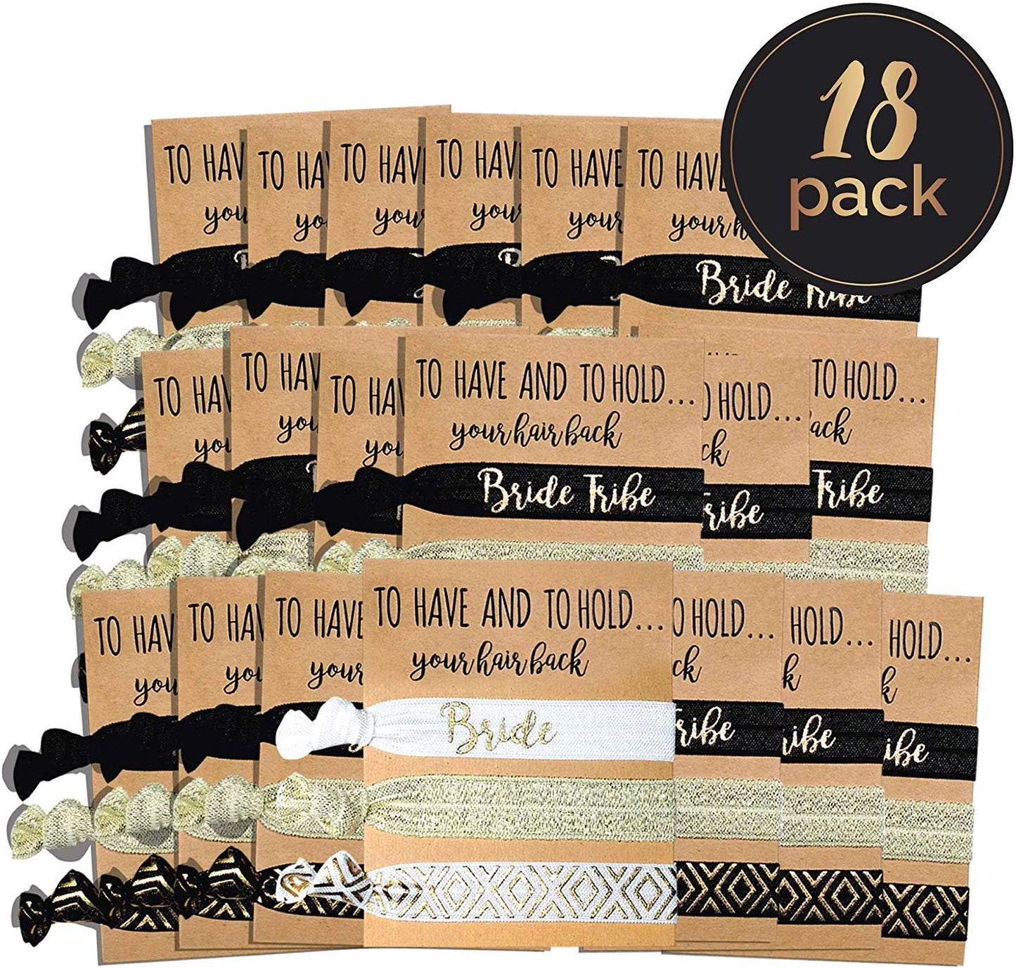Black/Gold Hair Ties