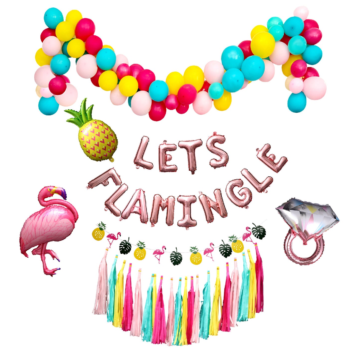 Flamingo Decoration Set - Let's Flamingle