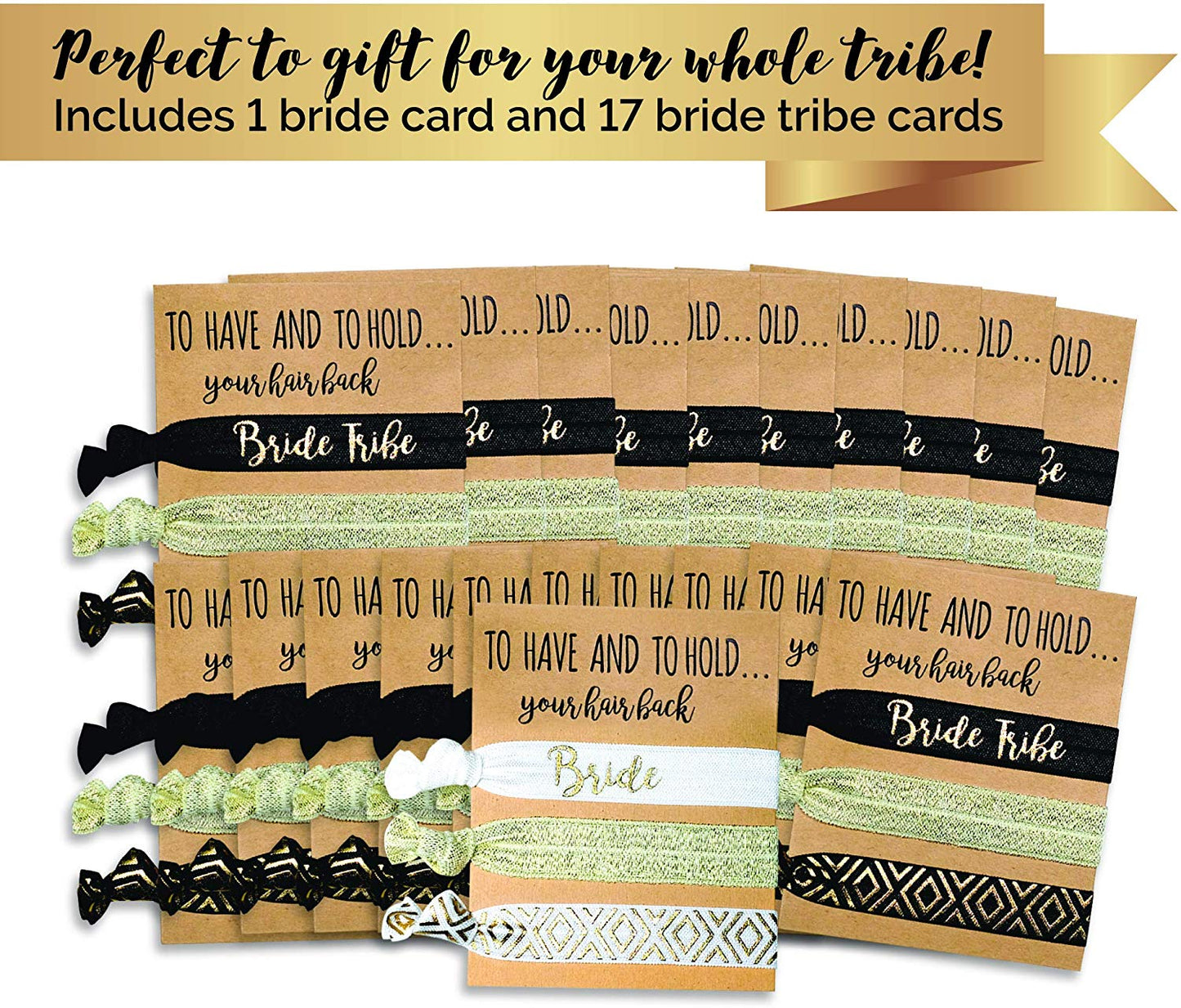 Black/Gold Hair Ties