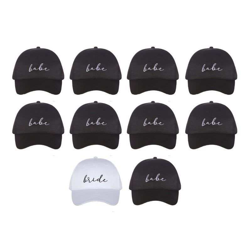 Bride Tribe Babe Bridesmaid Baseball Hats
