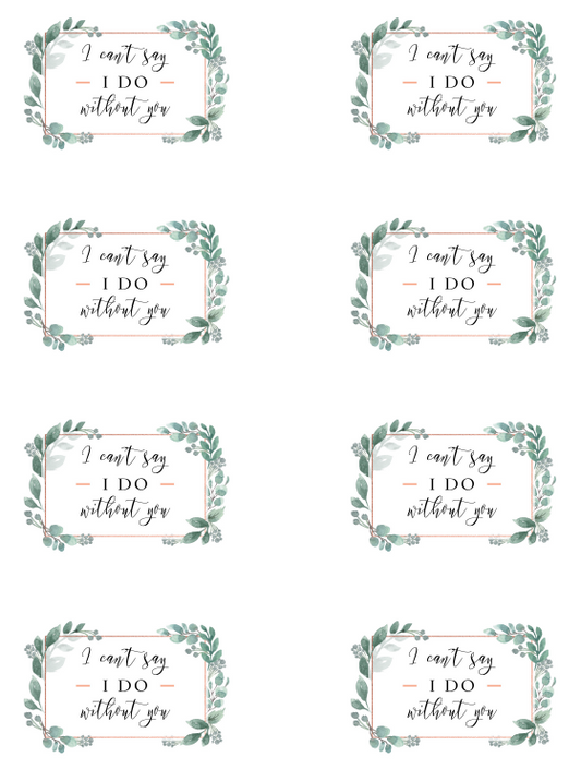 Eucalyptus Mini Wine Bottle Label Free Printable
