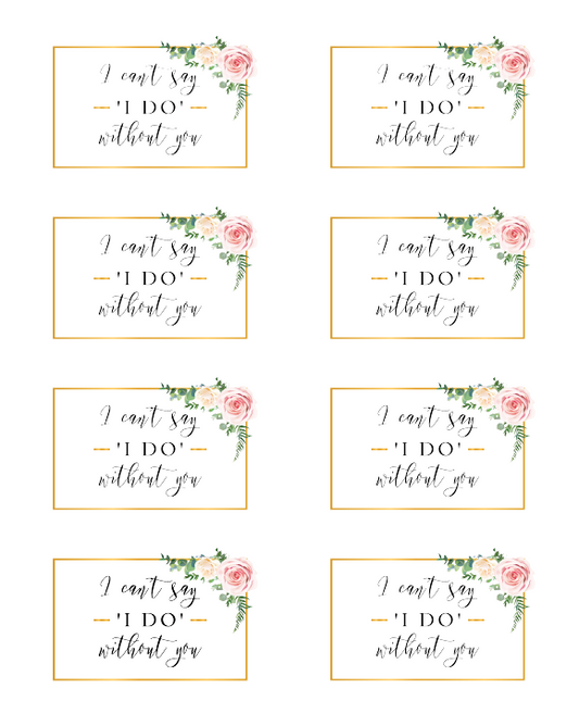 Floral Mini Wine Bottle Label Free Printable