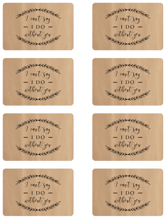 Kraft Mini Wine Bottle Label Free Printable