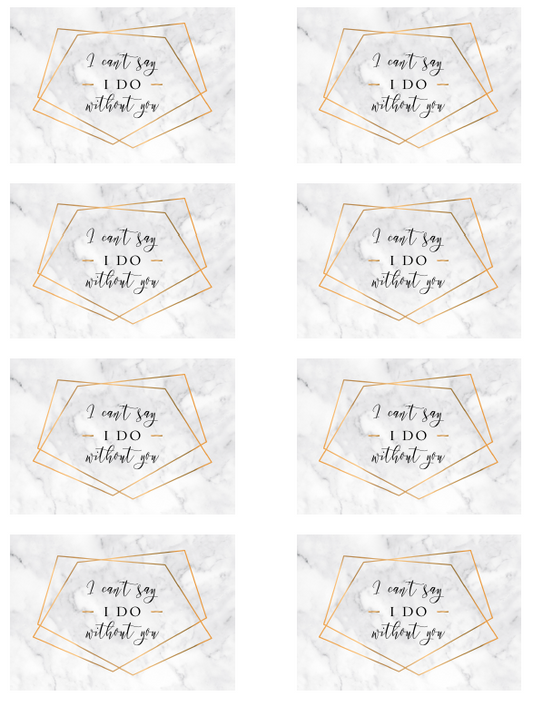 Marble Mini Wine Bottle Label Free Printable