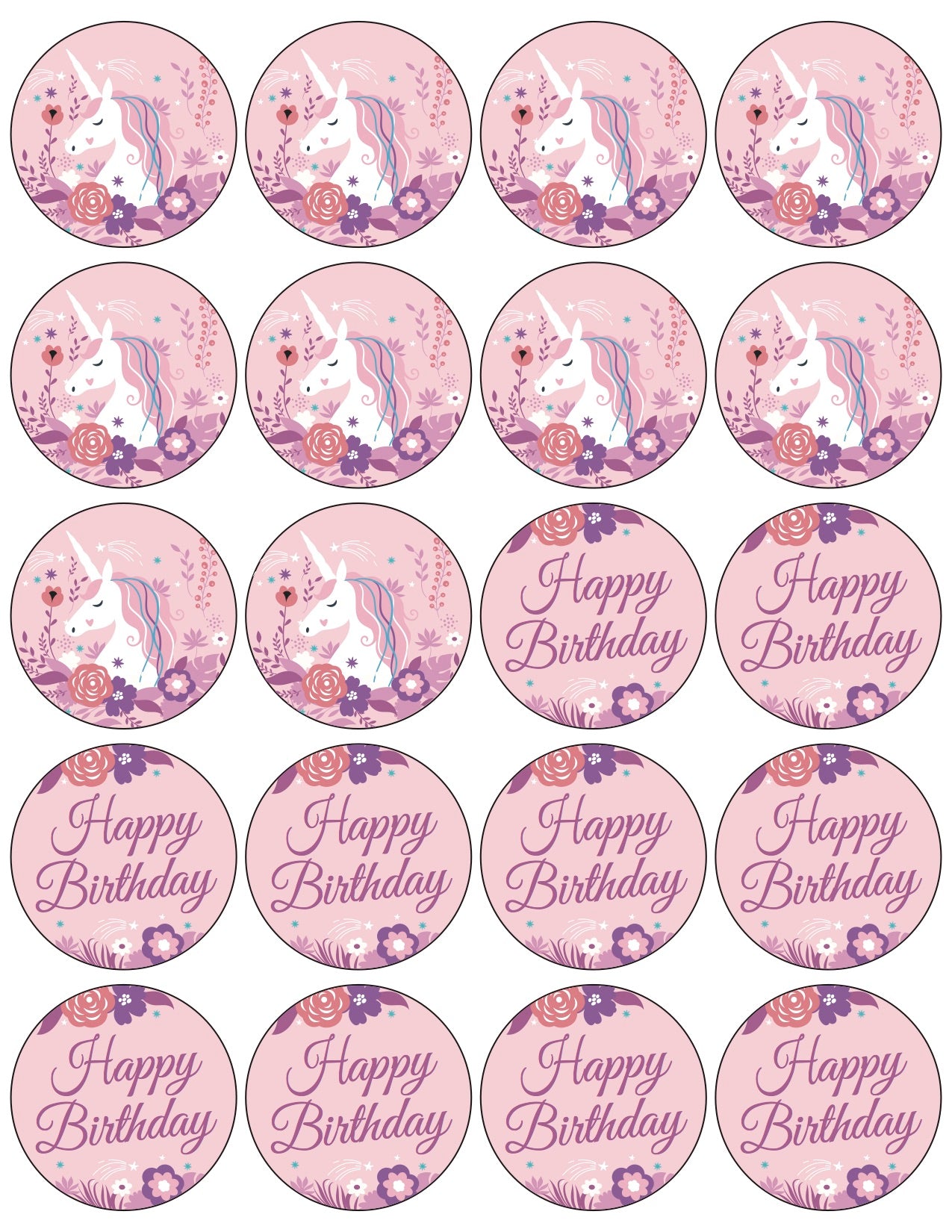 Pink Unicorn Cupcake Toppers Free Printable – Pop Fizz Designs pink-unicorn-cupcake-toppers-free-printable-pop-fizz-designs