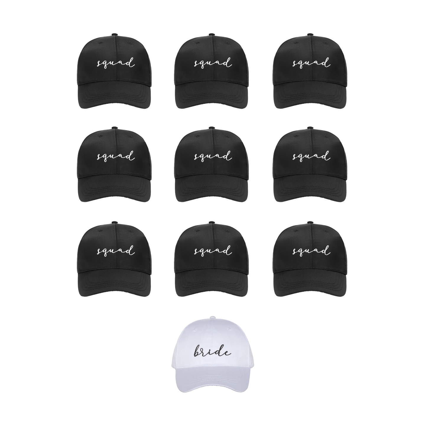 Bride Tribe Squad Bridesmaid Baseball Hats