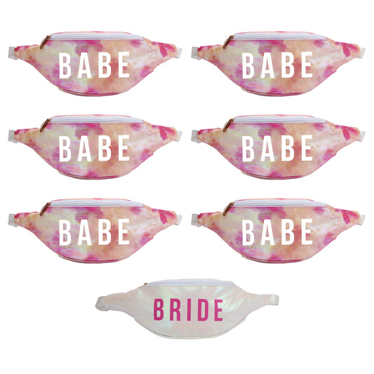 Bride's Babe Tie Dye Bachelorette Fanny Packs