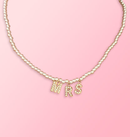 Pop Fizz Designs | Bachelorette Party MRS Necklace