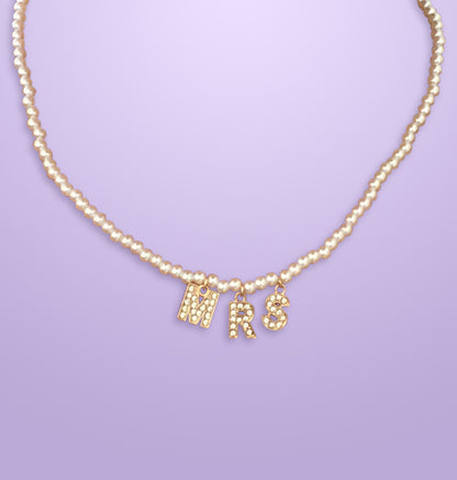 Pop Fizz Designs | Bachelorette Party MRS Necklace