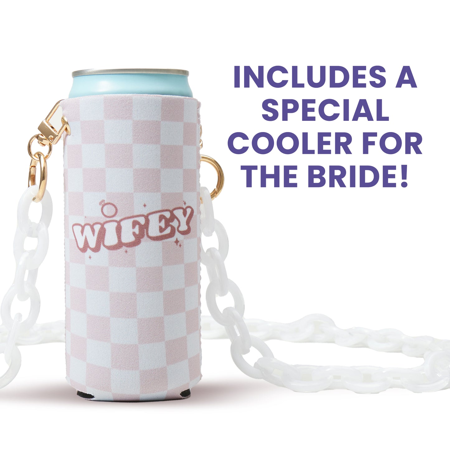 Checkered Slim Can Coolers Bachelorette Party Favors I Bachelorette Party Slim Can Cooler Holders Bridesmaid Slim Can Compatible