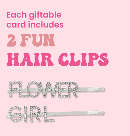 Flower Girl Bejeweled Hair Clips