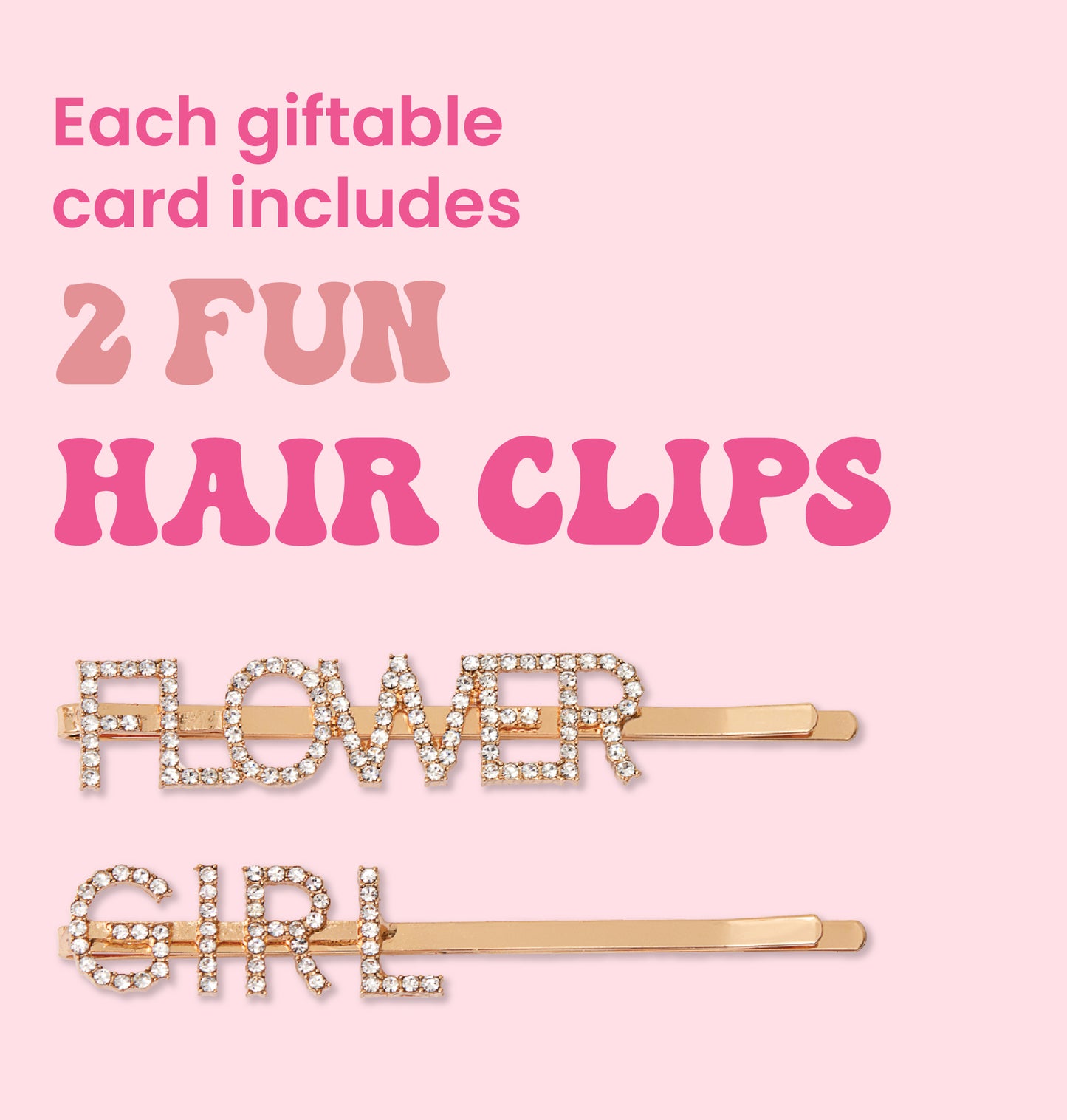 Flower Girl Bejeweled Hair Clips