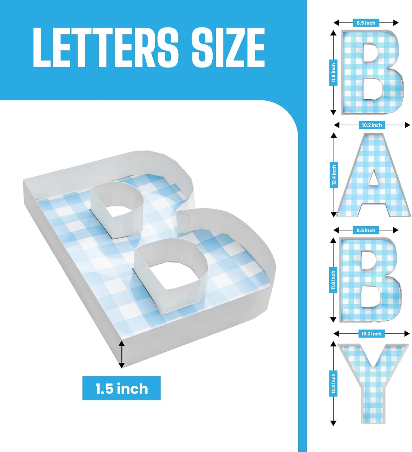 Pop Fizz Designs | Baby Birthday Charcuterie Fillable Letters |