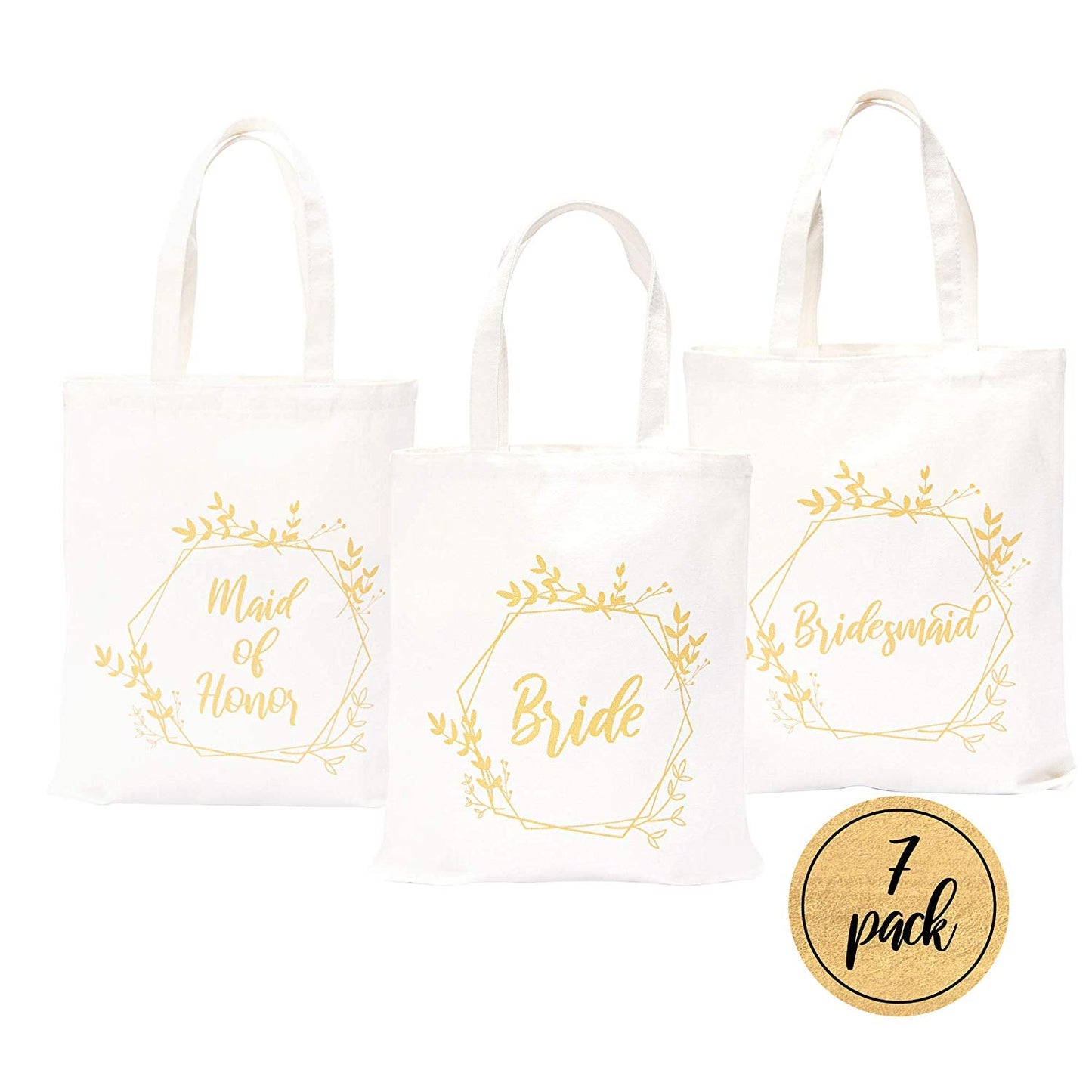 Bridesmaid Bags - White and Gold | 1 Maid of Honor Bag | Bride Bag