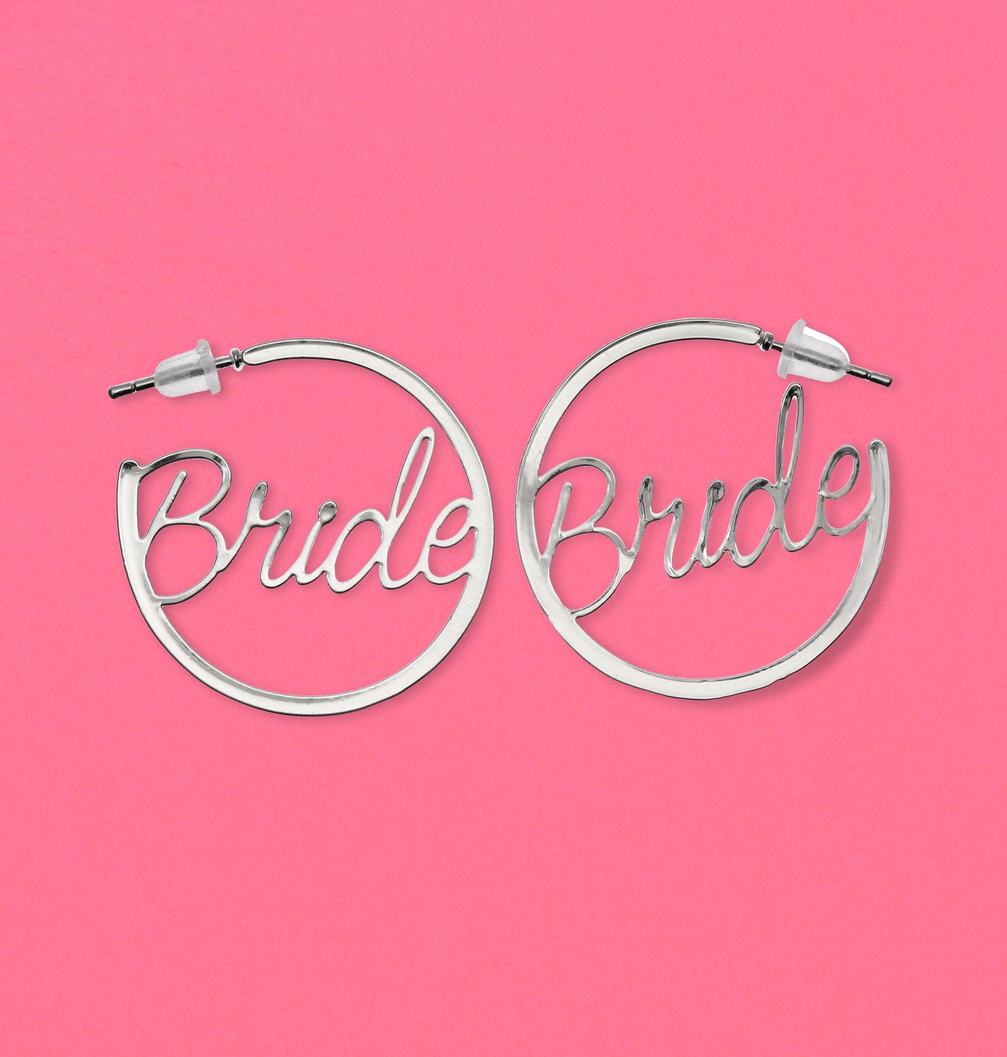 Bride Earrings Gold Hoops | Bachelorette Party Accessories | Fun Bride Hoop Earrings I Bride Bachelorette Accessories