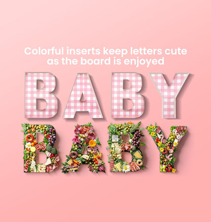 Pop Fizz Designs | Baby Birthday Charcuterie Fillable Letters |