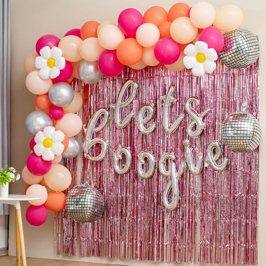 Let's Boogie Decoration Set | Hippie Party Decoration | Flower Power Party