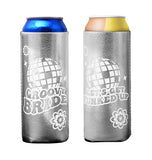 Last Disco Bachelorette Party Coozies Skinny Can