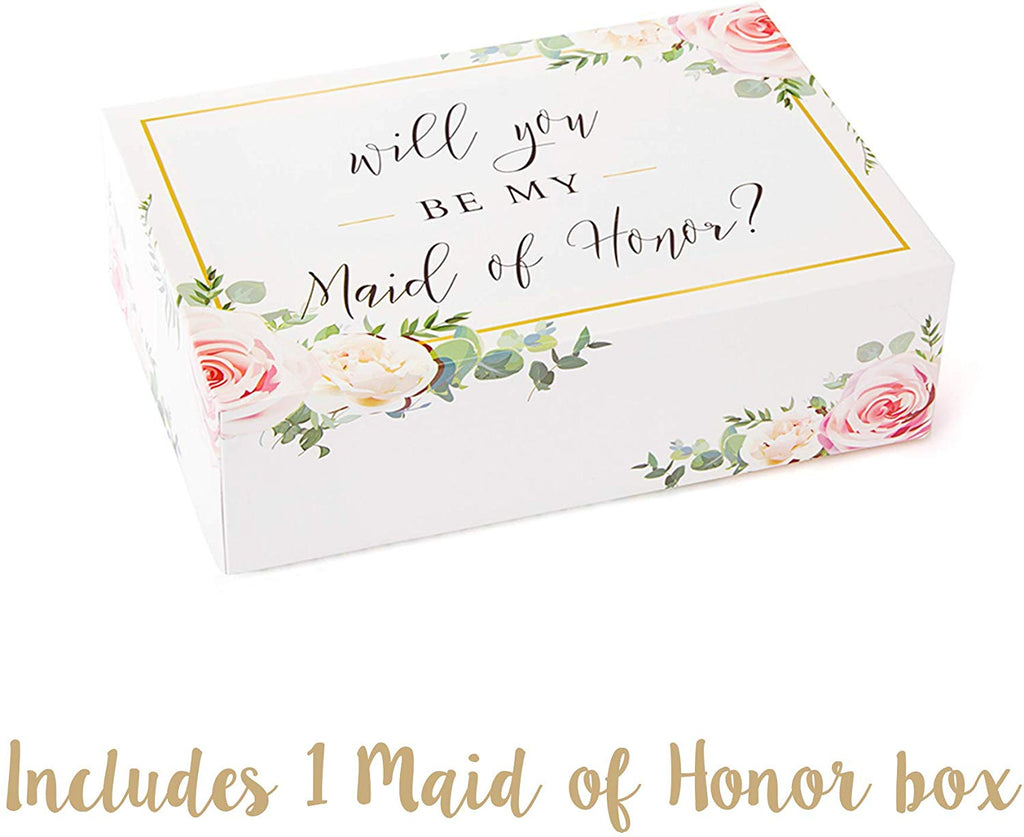 Women's Bridesmaid Proposal Box & Bride Gift Box - 5 gifts, Note Card, and  Crinkle Paper!, 1 Count - Jay C Food Stores