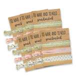 Bridesmaid Hair Tie Cards | Pink & Gold
