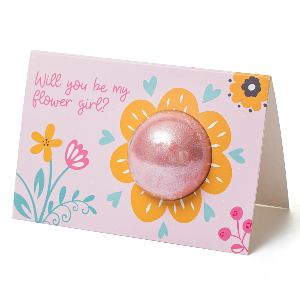 Flower Girl Proposal Card with Bath Bombs [2 Pack]