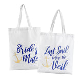 Bridesmaid Nautical Canvas Bags