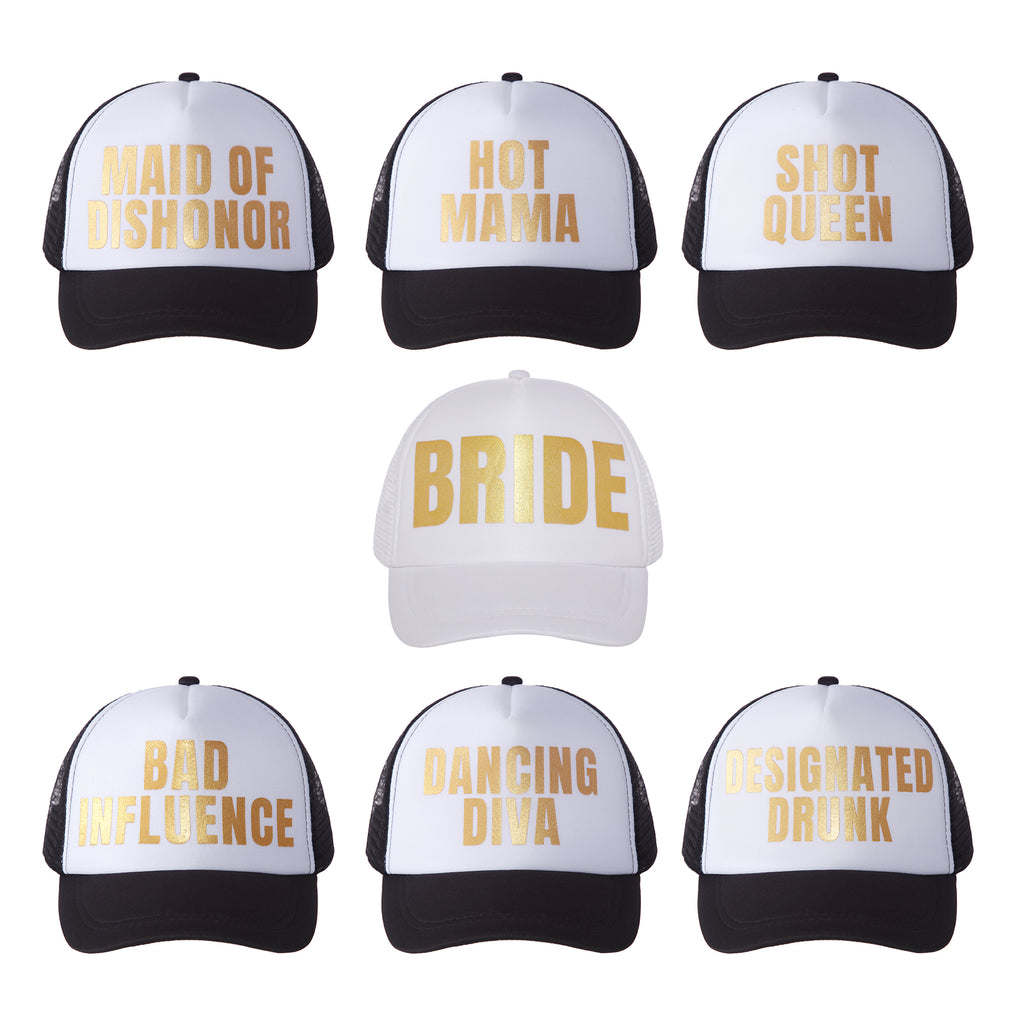 Bridesmaid Trucker Hats w/ Funny Phrases